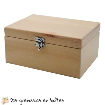Coffret avec couvercle personnalisable, boîte en bois fabrication française