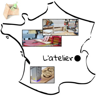 Présentation des grenouilles en boites, concept, fabrication française