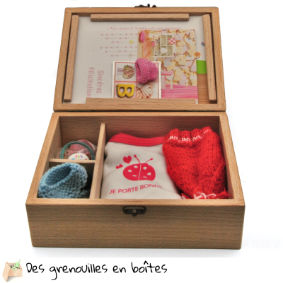 boite ne bois pour cadeau de naissance