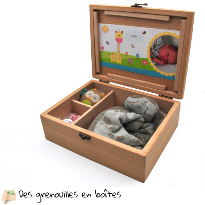 coffret souvenir de naissance, doudou, sucette, faire-part…