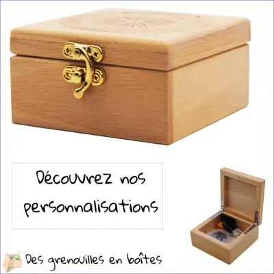 Petit coffret personnalisable, boîte en bois fabrication française