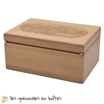 Boîte en bois massif, décorative, fabrication authentique et française