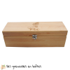 Boîte en bois avec des casiers de rangements. fabrication artisanale
