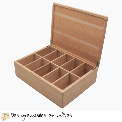 Boîte à casier, sur-mesure. Coffret en bois massif de hêtre